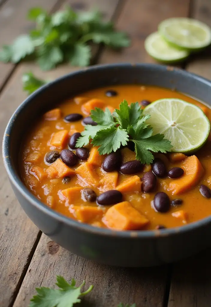 Easy Healthy Crockpot Soup Recipes to Warm Your Soul This Season - 4. Sweet Potato & Black Bean Soup
