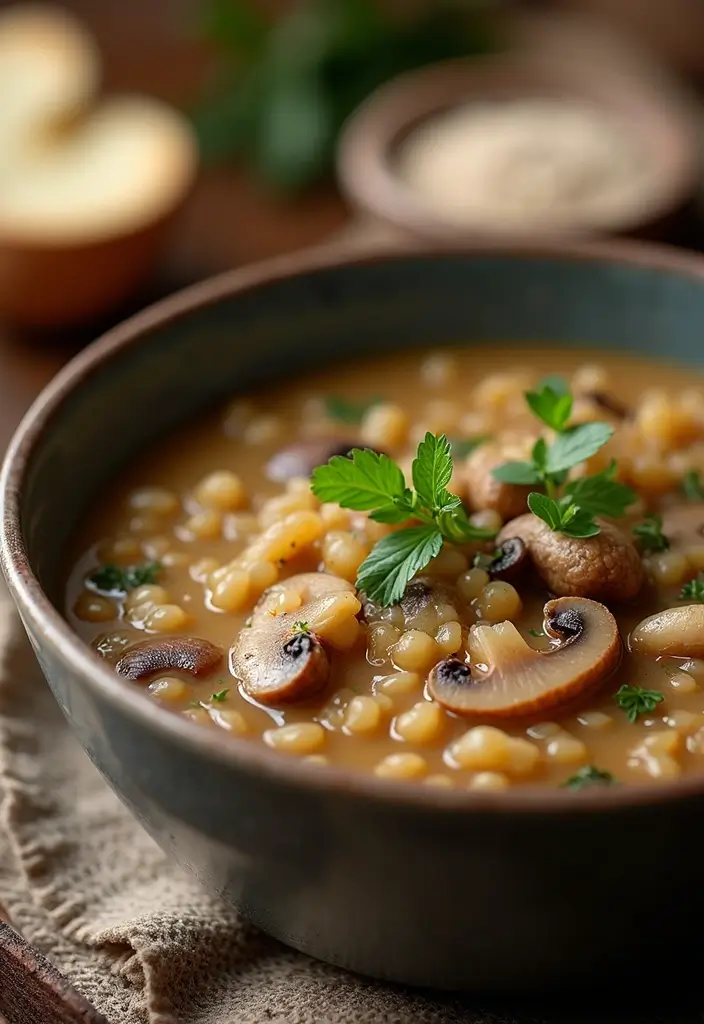 Easy Healthy Crockpot Soup Recipes to Warm Your Soul This Season - 8. Mushroom Barley Soup