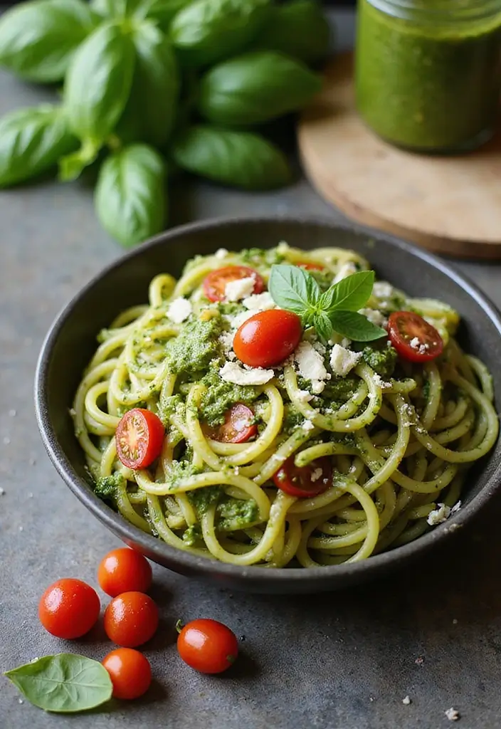 Effortless Easy Pasta Recipes: Weeknight Dinners in a Flash - 5. One-Pot Pesto Pasta