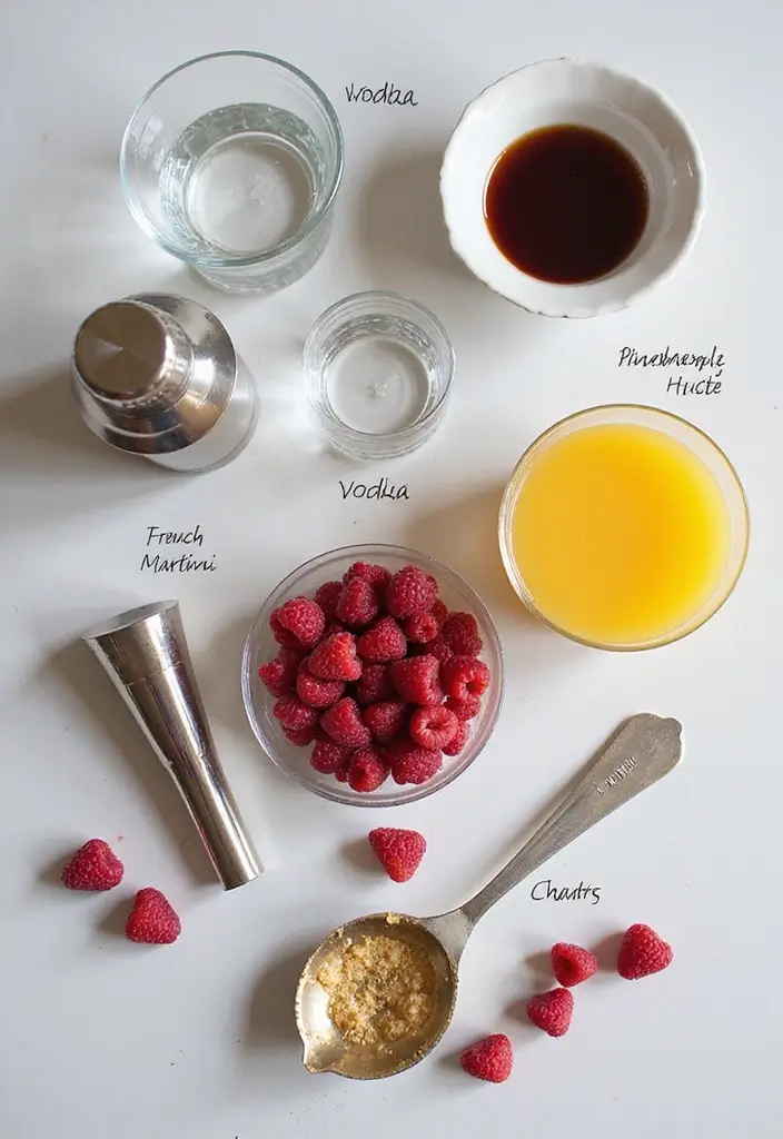 Elegant French Martini Recipe: Vodka and Chambord Mix - Recipe Overview