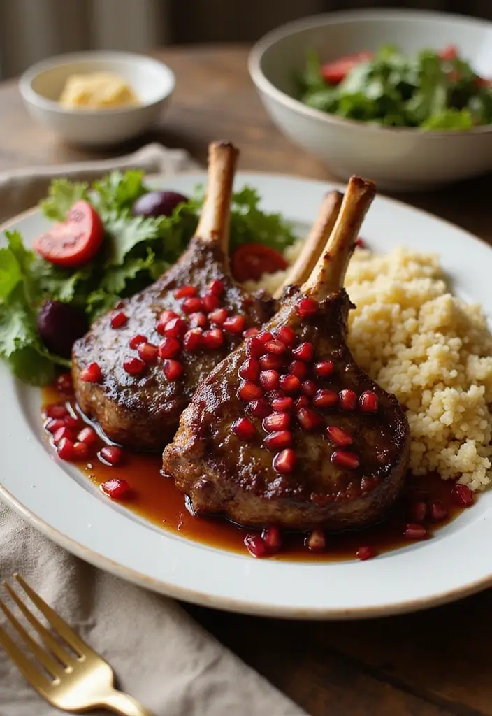 Elegant Lamb Chop Recipes: Herb-Crusted Grills - 10. Pomegranate Glazed Lamb Chops