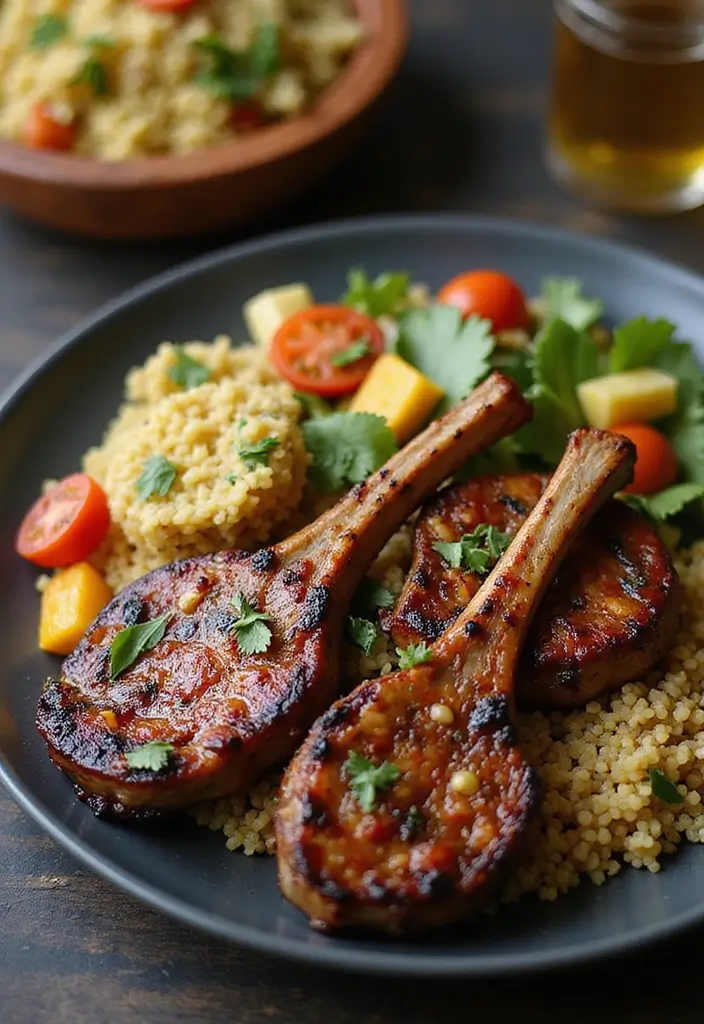 Elegant Lamb Chop Recipes: Herb-Crusted Grills - 5. Spicy Harissa Grilled Lamb Chops
