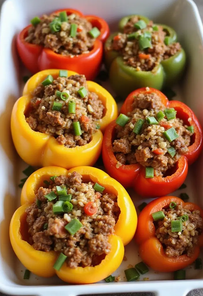 Everyday Ground Beef Recipes: 10 One-Pan Meals for Busy Weeknights - 8. Stuffed Bell Peppers