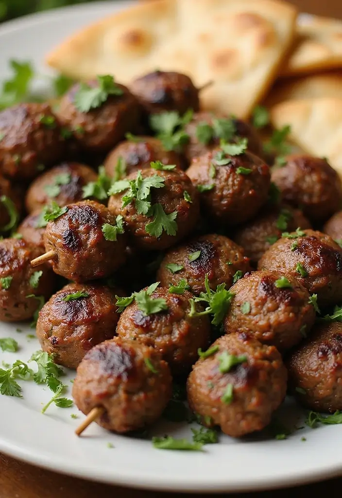 Exotic Ground Lamb Recipes: Middle Eastern Inspired Dishes - 3. Lebanese Lamb Kofta Skewers