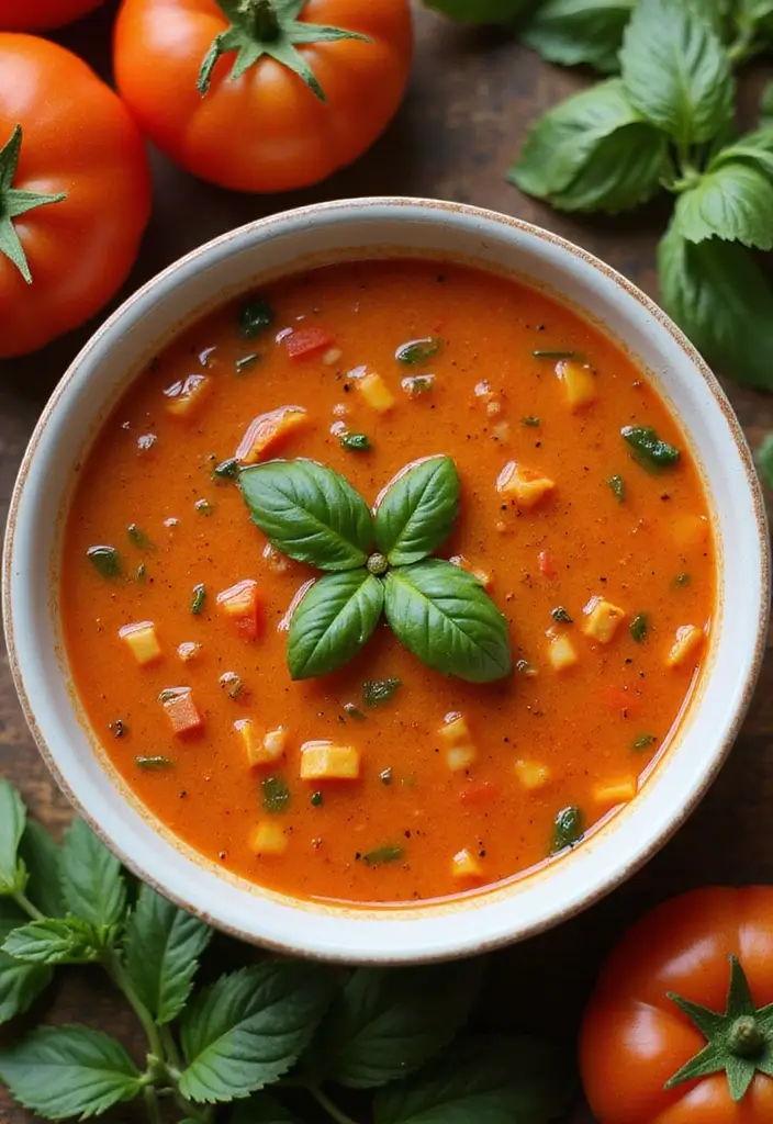 Exotic Thai Soup Recipes: Tom Yum and Beyond - 10. Thai Tomato Soup with Basil
