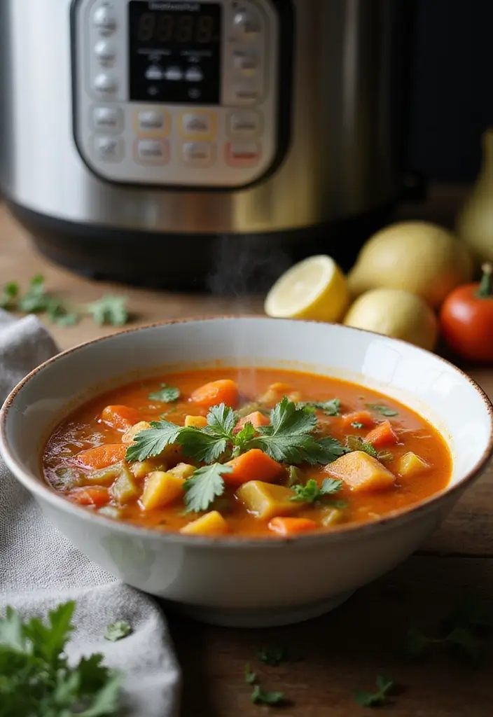 Fast Pressure Cooker Recipes: Instant Pot Wonders for Busy Families - 1. Hearty Vegetable Soup