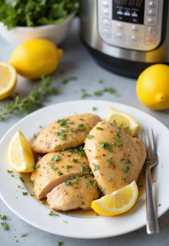 Fast Pressure Cooker Recipes: Instant Pot Wonders for Busy Families - 3. Lemon Garlic Chicken