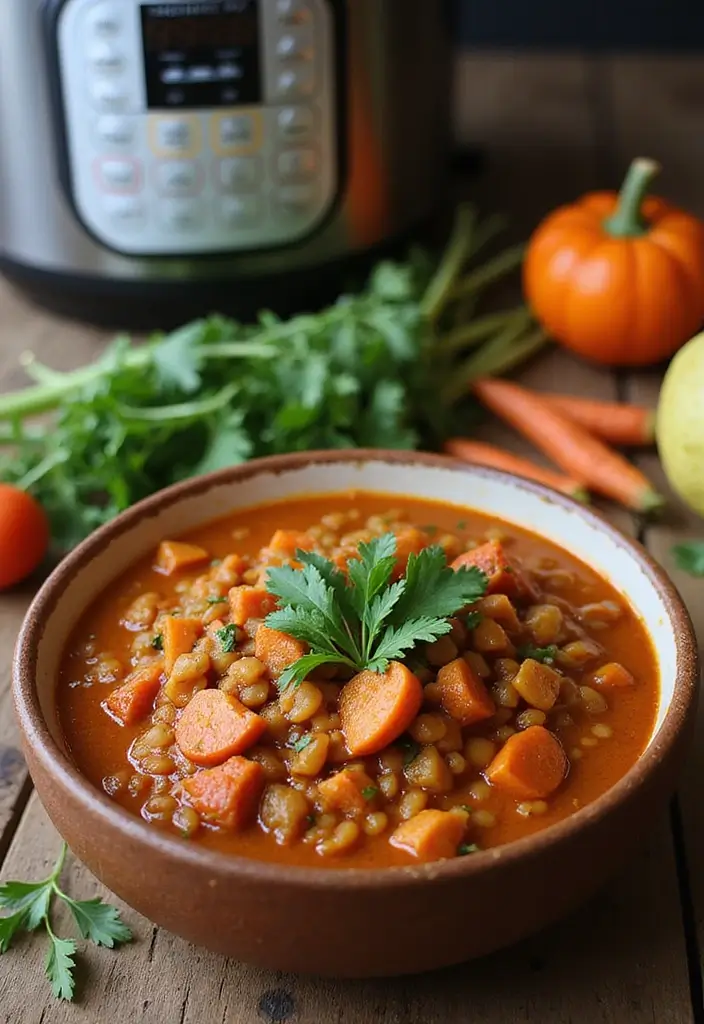 Fast Pressure Cooker Recipes: Instant Pot Wonders for Busy Families - 9. Spicy Lentil Curry
