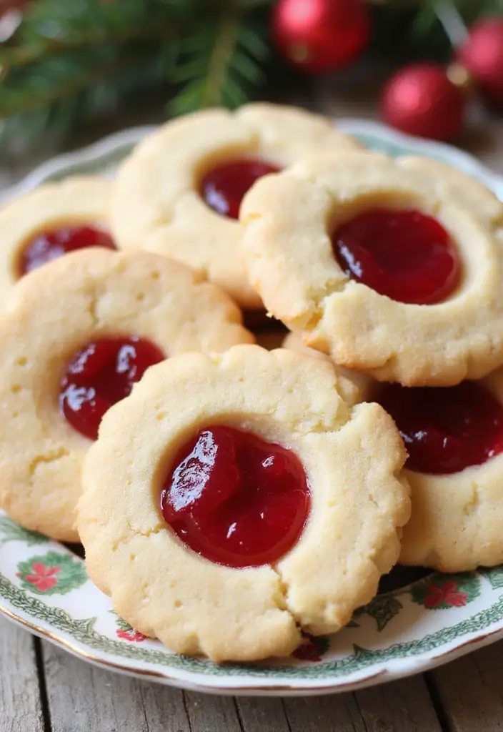 Festive Christmas Cookies Recipes: Gluten-Free Holiday Baking Traditions - 8. Raspberry Almond Thumbprint Cookies