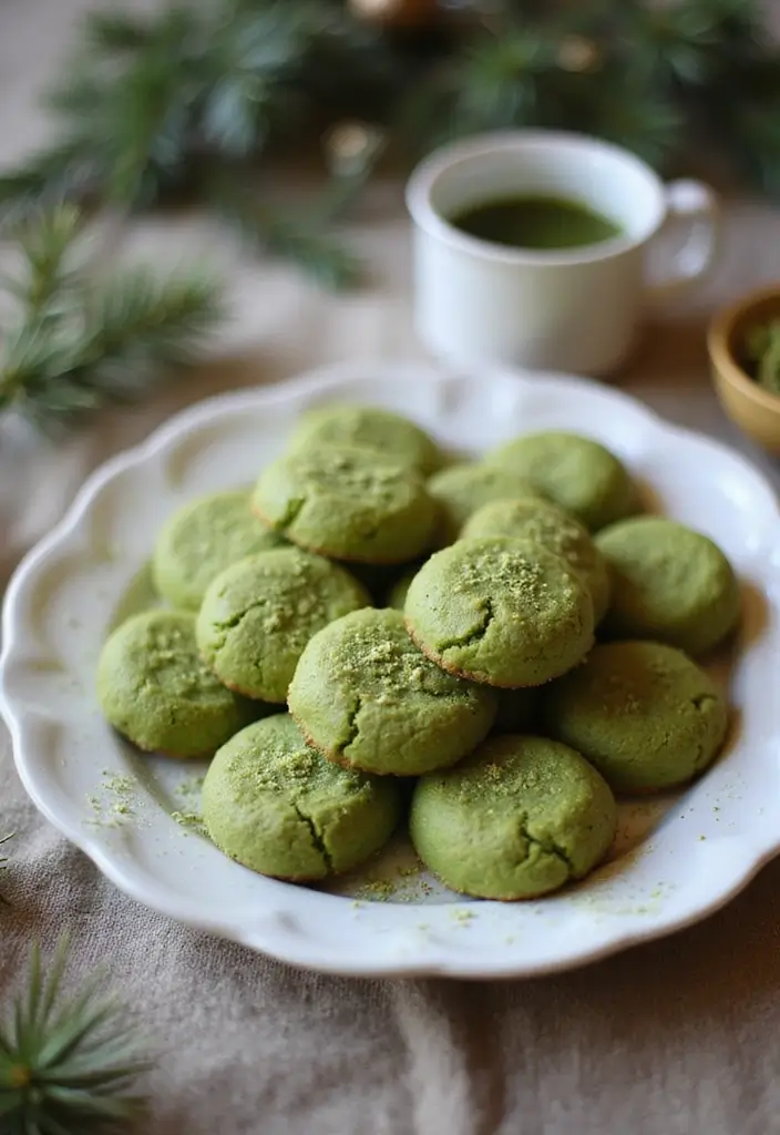 Festive Christmas Cookies Recipes: Gluten-Free Holiday Baking Traditions - 9. Matcha Green Tea Cookies