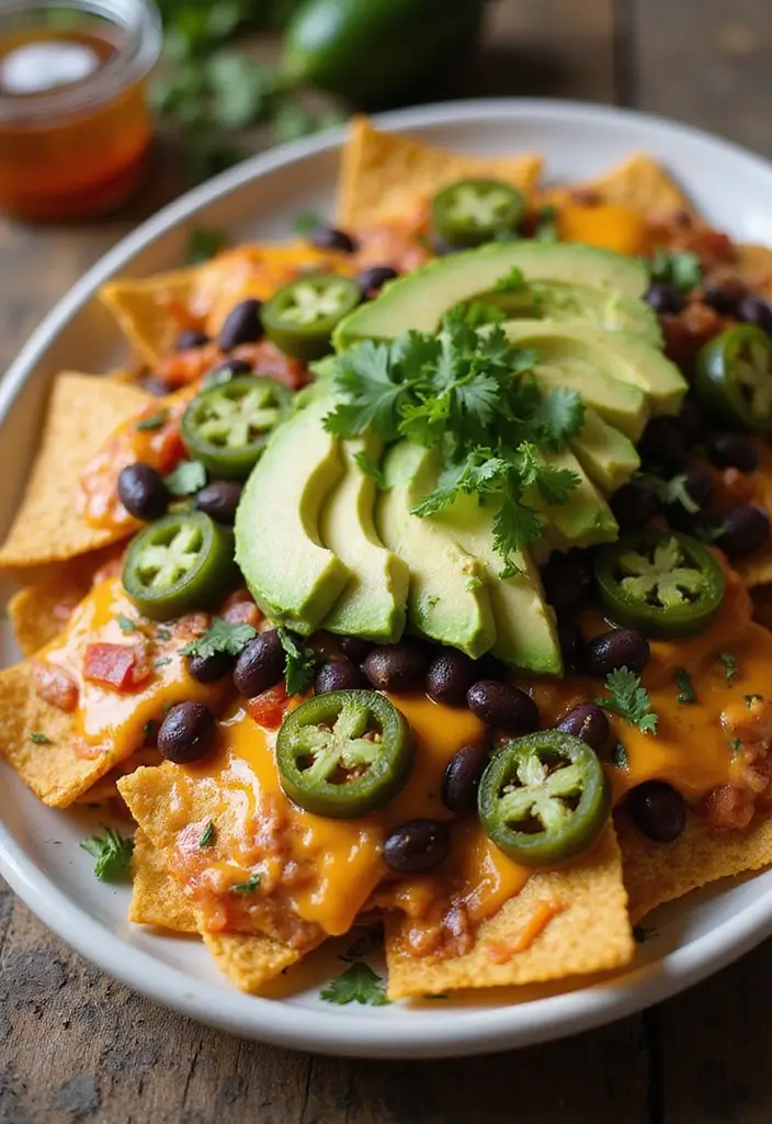 Fiery Spicy Snacks Recipes: Heat-Lovers' Munchies - 10. Spicy Plant-Based Nachos