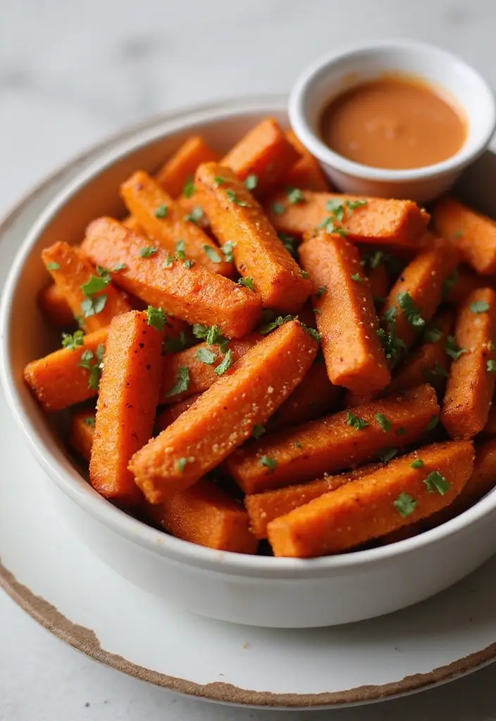 Fiery Spicy Snacks Recipes: Heat-Lovers' Munchies - 5. Spicy Sweet Potato Fries