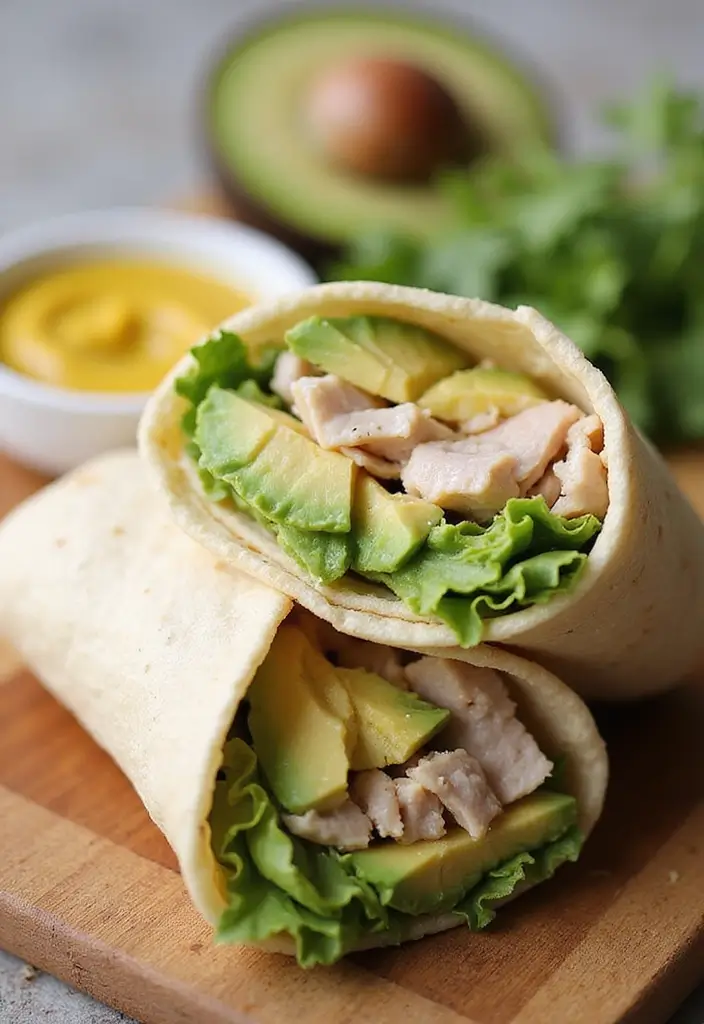 Flexible Tortilla Wrap Recipes: Lunchtime Roll-Ups - 1. Turkey and Avocado Delight