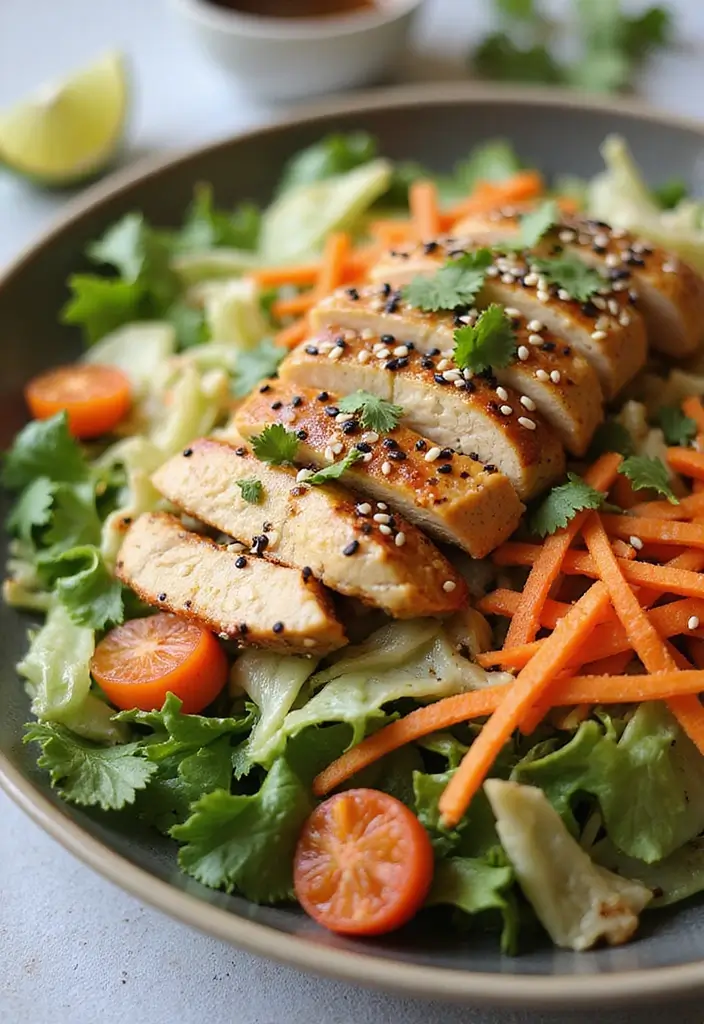 Fresh Lettuce Salad Recipes: Light and Crisp Ideas for Any Meal - 7. Asian Sesame Chicken Salad