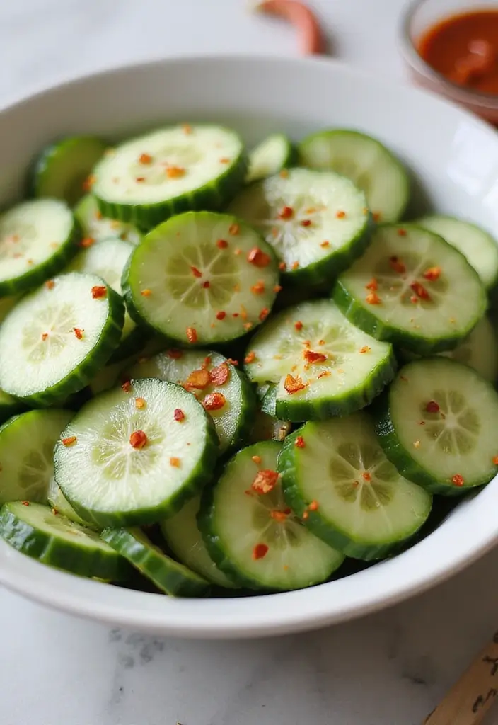 Fresh Raw Food Recipes: No-Cook Vegan Delights - 5. Spicy Cucumber Salad