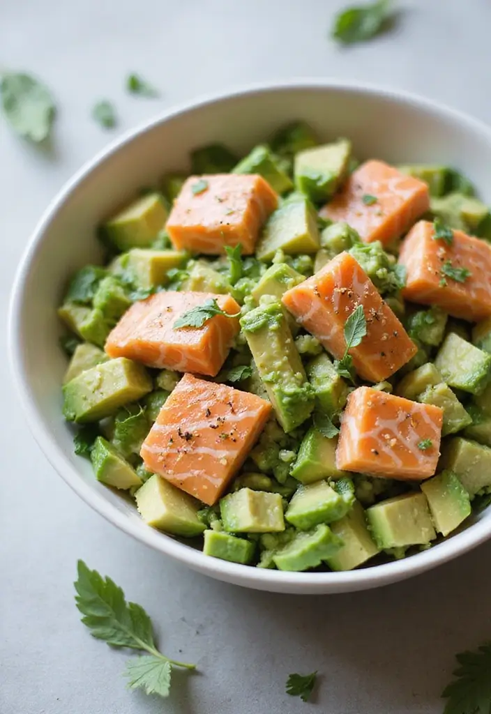 Fresh Salmon Salad Recipes: Omega-Rich Lunch Ideas - 5. Creamy Avocado Salmon Salad