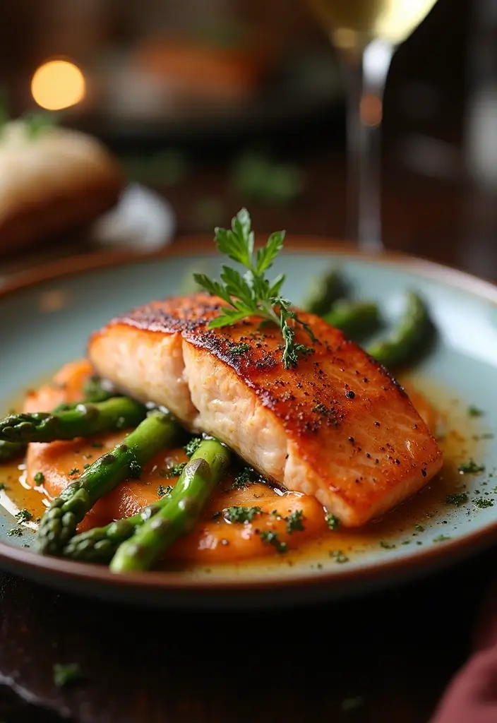 Fueling High Protein Low Carb Recipes: Healthy and Satisfying Options - 9. Baked Salmon with Asparagus