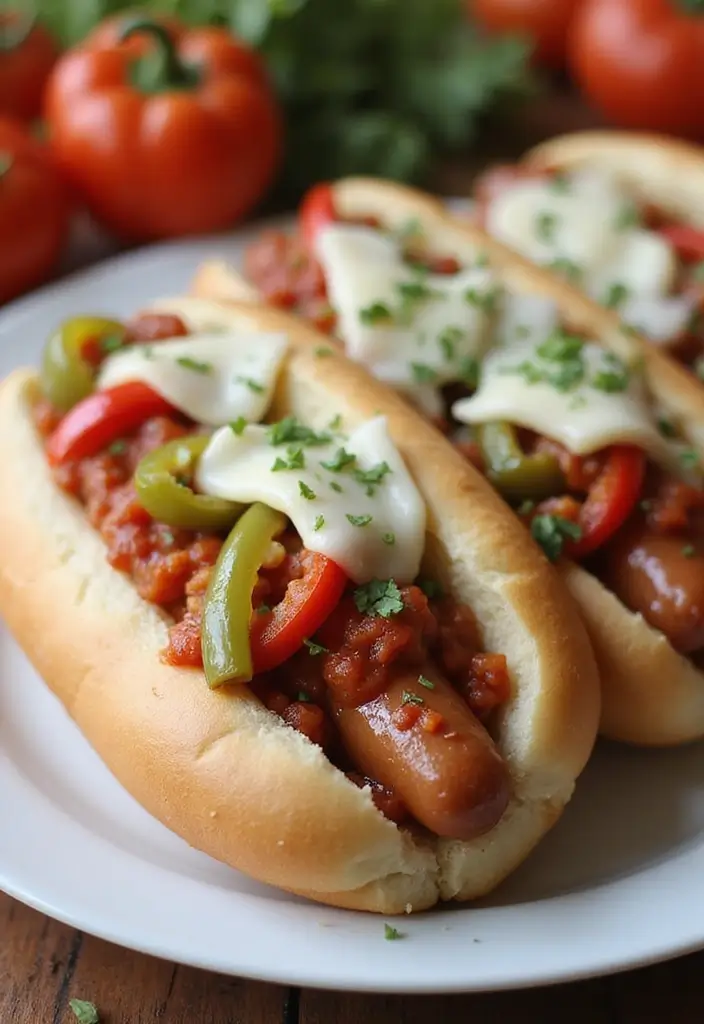Fun Hot Dog Recipes: Gourmet Toppings and Wraps - 2. The Italian Hoagie Dog