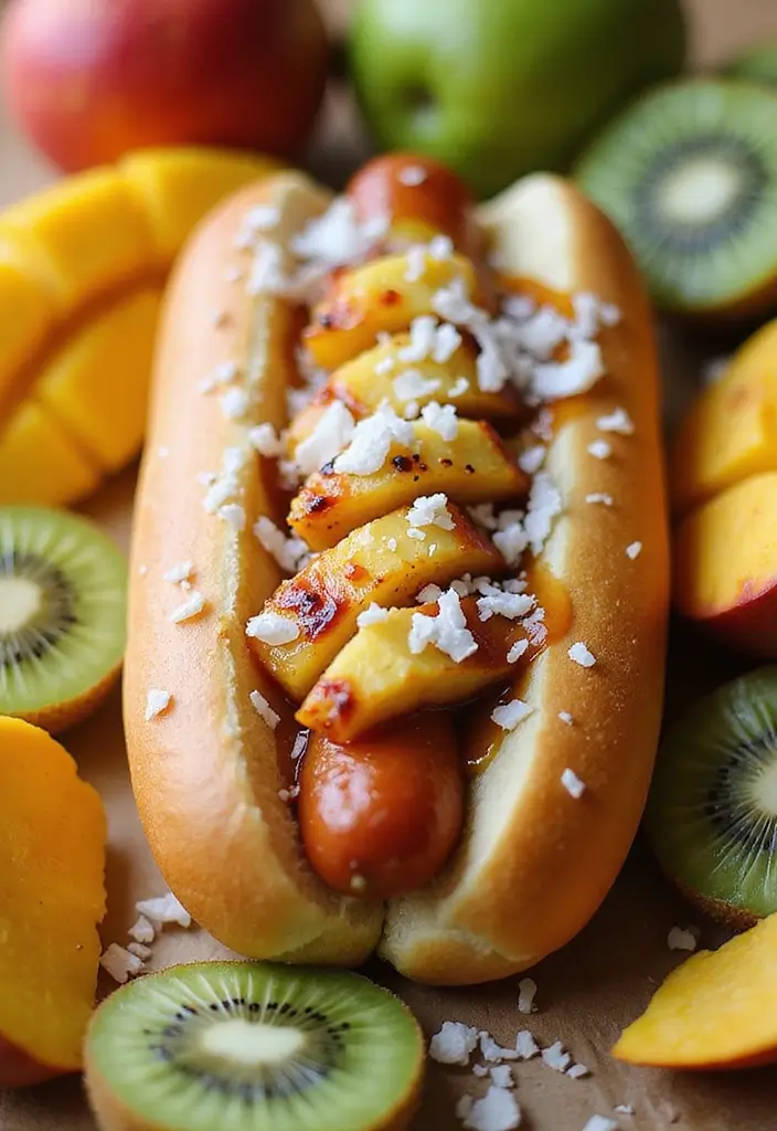 Fun Hot Dog Recipes: Gourmet Toppings and Wraps - 3. The Hawaiian Pineapple Dog