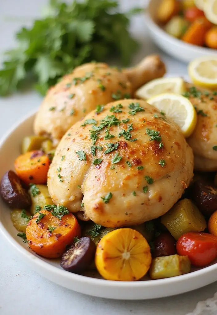 Golden Baked Chicken Recipes: Oven-Perfected Poultry - 1. Lemon Herb Oven-Baked Chicken