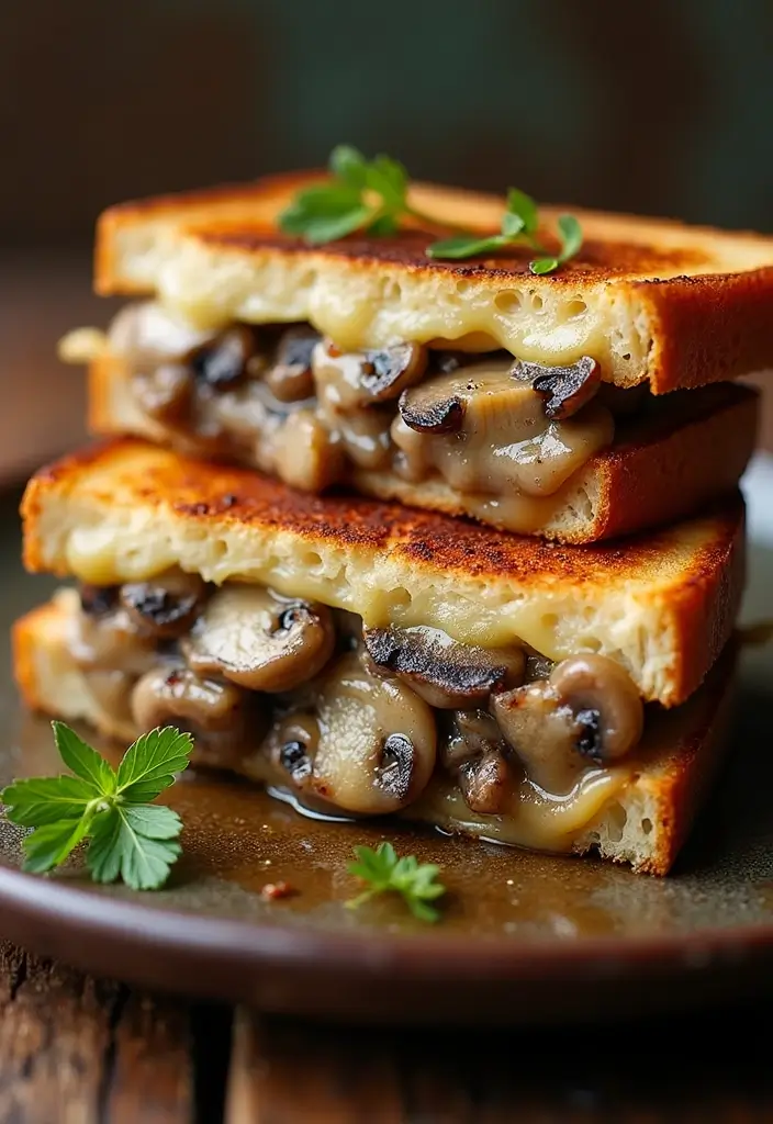 Gooey Grilled Cheese Recipes: Elevated Twists on a Childhood Favorite - 1. Truffle Mushroom Grilled Cheese
