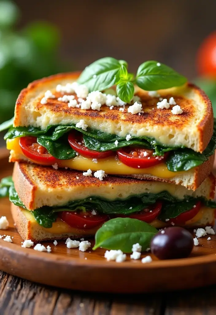 Gooey Grilled Cheese Recipes: Elevated Twists on a Childhood Favorite - 4. Mediterranean Grilled Cheese