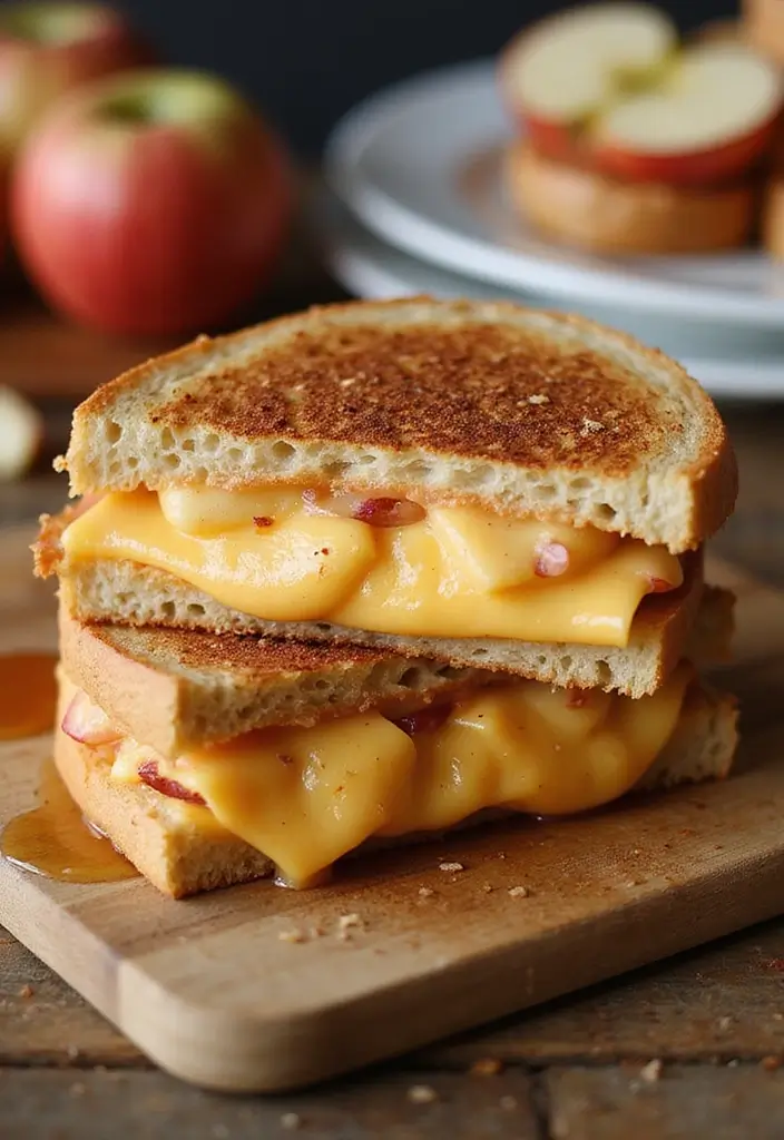 Gooey Grilled Cheese Recipes: Elevated Twists on a Childhood Favorite - 7. Sweet and Savory Apple Cheddar Grilled Cheese