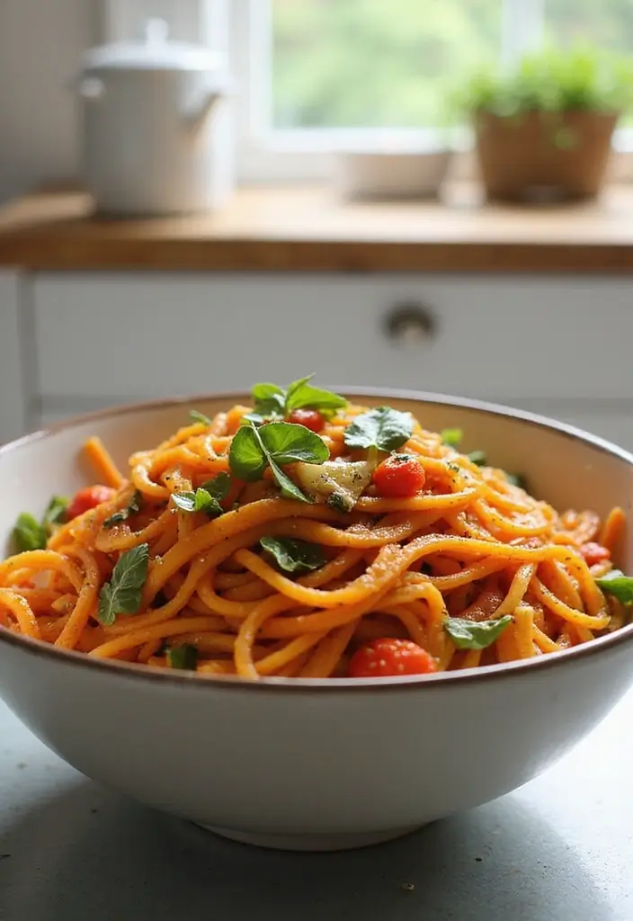 Guilt-Free Healthy Pasta Recipes: Veggie-Loaded Twists - 2. Sweet Potato Pasta Primavera