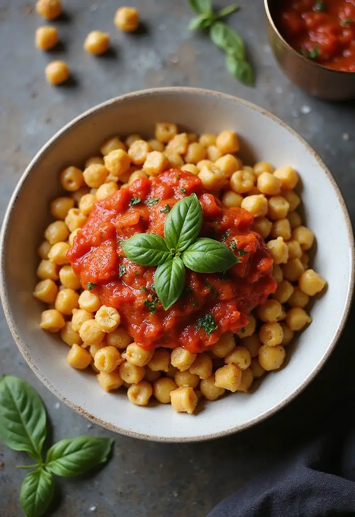 Guilt-Free Healthy Pasta Recipes: Veggie-Loaded Twists - 3. Chickpea Pasta with Tomato Basil Sauce