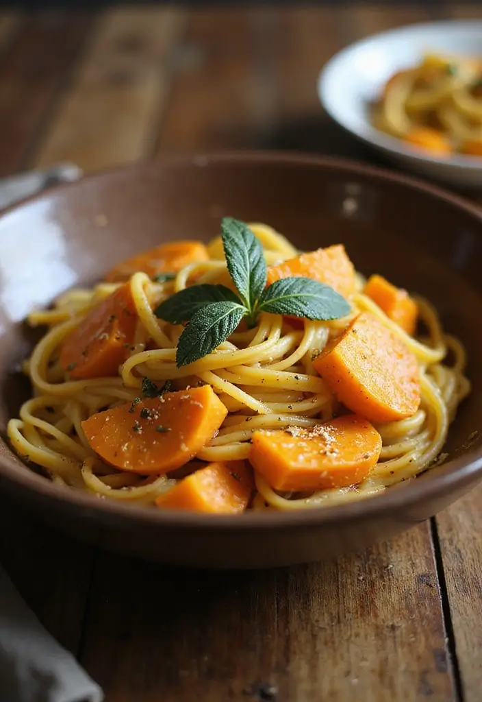 Guilt-Free Healthy Pasta Recipes: Veggie-Loaded Twists - 6. Butternut Squash Pasta with Sage Brown Butter
