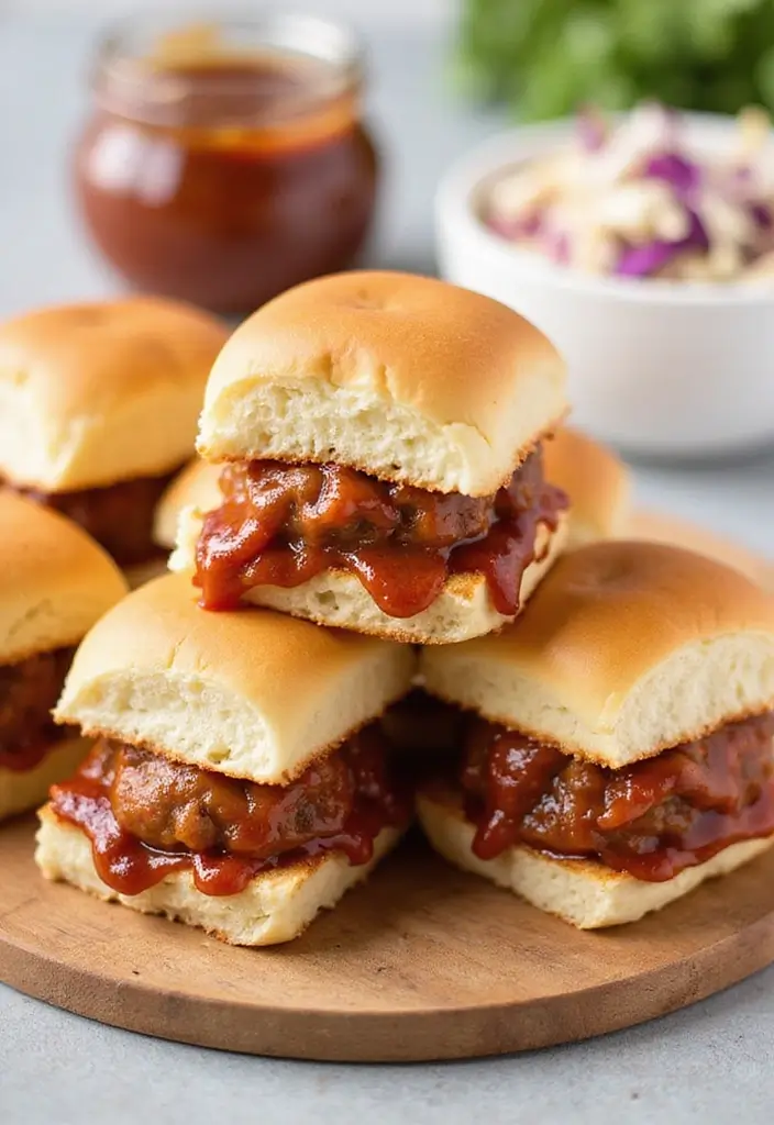 Handy Frozen Meatball Recipes: Quick Appetizers and Mains - 1. BBQ Meatball Sliders