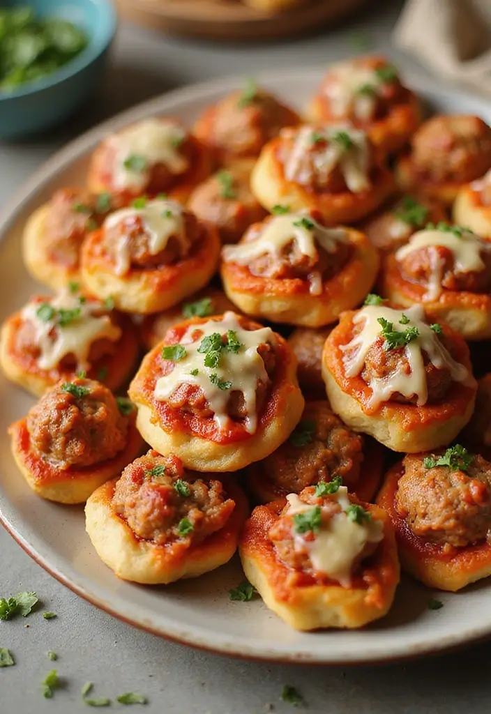 Handy Frozen Meatball Recipes: Quick Appetizers and Mains - 4. Meatball Pizza Bites