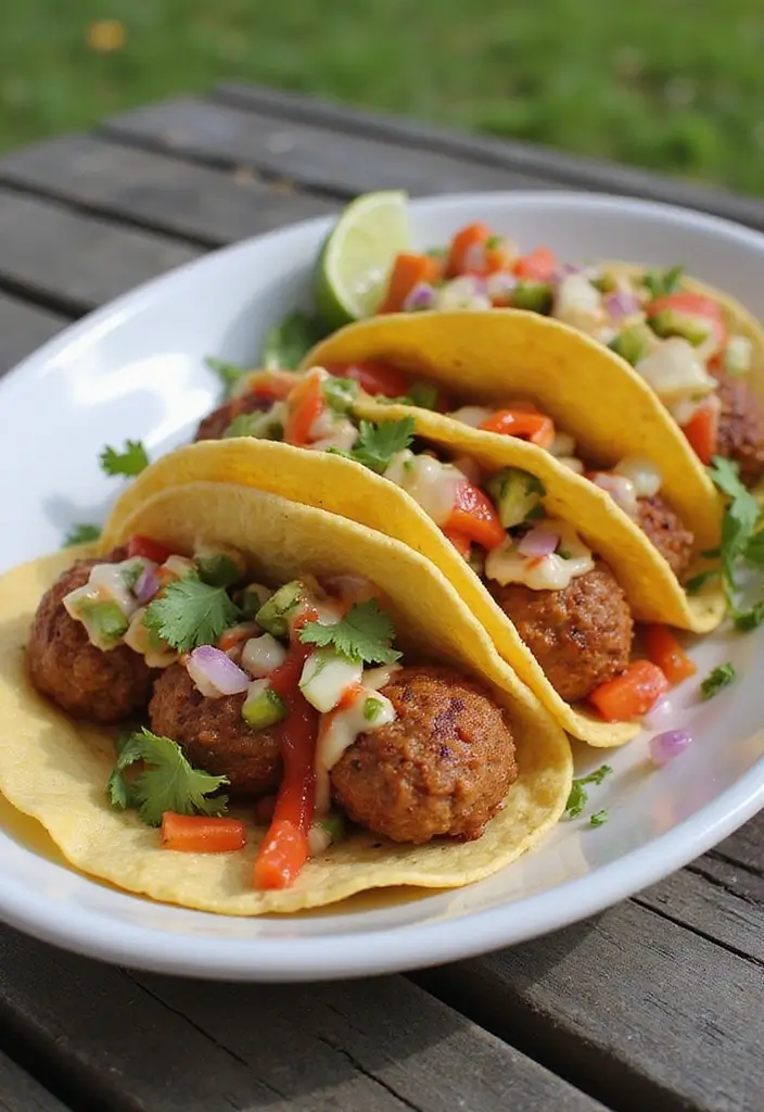 Handy Frozen Meatball Recipes: Quick Appetizers and Mains - 7. Meatball Tacos
