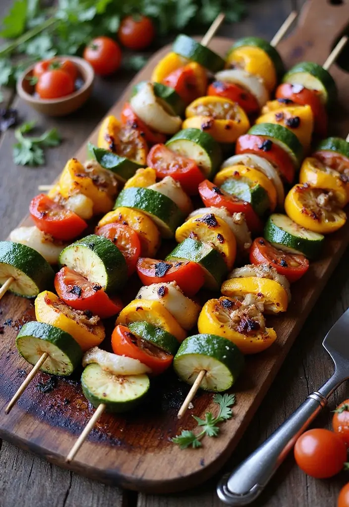 Heartwarming Soul Food Recipes: Traditional Southern Comforts - 9. Southern-Style Grilled Veggie Skewers