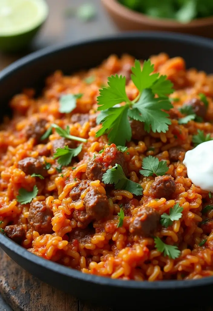 Hearty Ground Beef and Rice Recipes: One-Pot Wonders for Dinner - 3. Spicy Beef and Rice Skillet