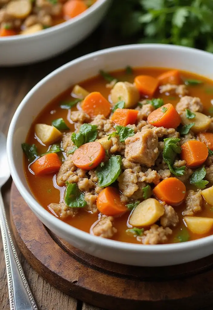 Hearty Ground Turkey Soup Recipes: Nutritious and Comforting Bowls - 1. Classic Ground Turkey Vegetable Soup