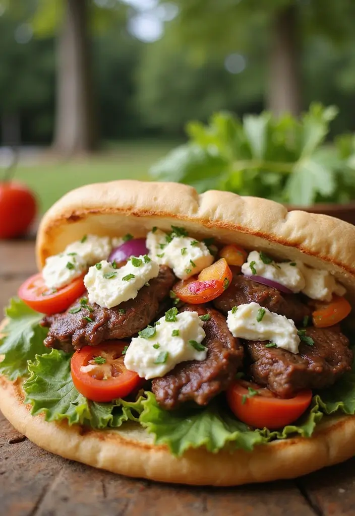Hearty Steak Sandwich Recipes: Loaded with Flavor - 3. Mediterranean Steak Sandwich