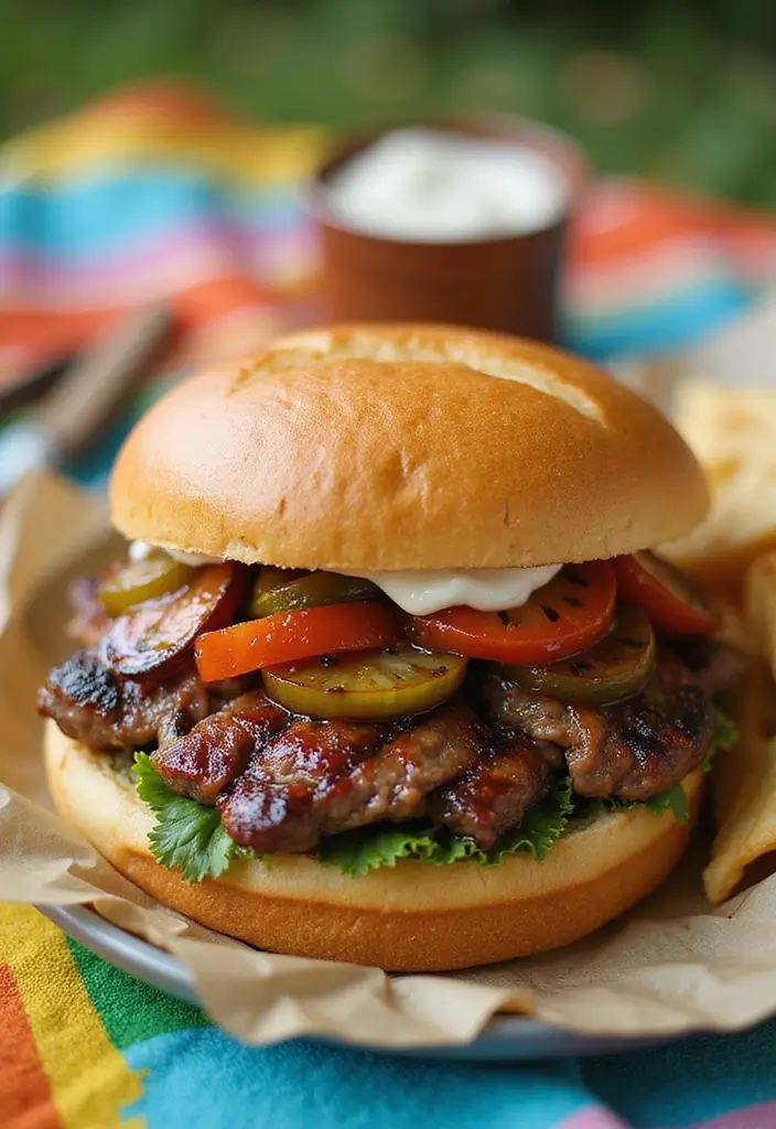 Hearty Steak Sandwich Recipes: Loaded with Flavor - 5. Korean BBQ Steak Sandwich