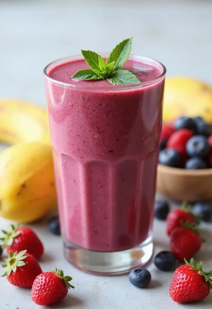 Herbal Lemon Balm Recipes: Fresh Infusions and Culinary Uses - 6. Lemon Balm and Berry Smoothie