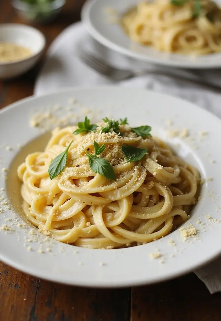 Homemade Copycat Restaurant Recipes: Vegan Versions of Your Favorites - 2. Creamy Vegan Alfredo Pasta