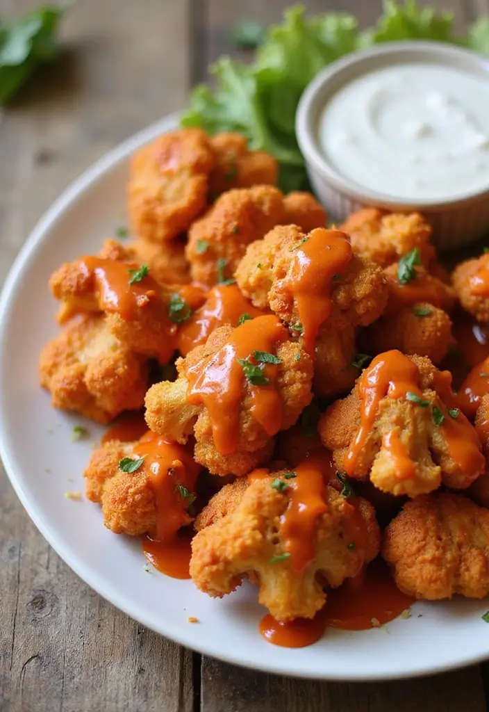 Homemade Copycat Restaurant Recipes: Vegan Versions of Your Favorites - 3. Vegan Buffalo Cauliflower Wings
