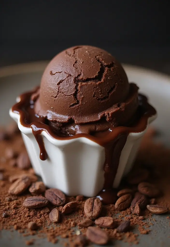 Homemade Ice Cream Recipes: Dairy-Free Churned Delights at Home - 3. Rich Dark Chocolate Vegan Ice Cream