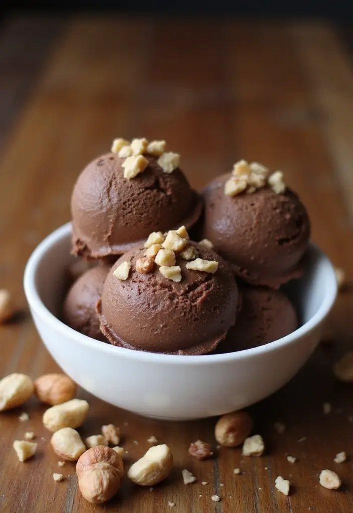 Homemade Ice Cream Recipes: Dairy-Free Churned Delights at Home - 7. Decadent Hazelnut Chocolate Vegan Ice Cream