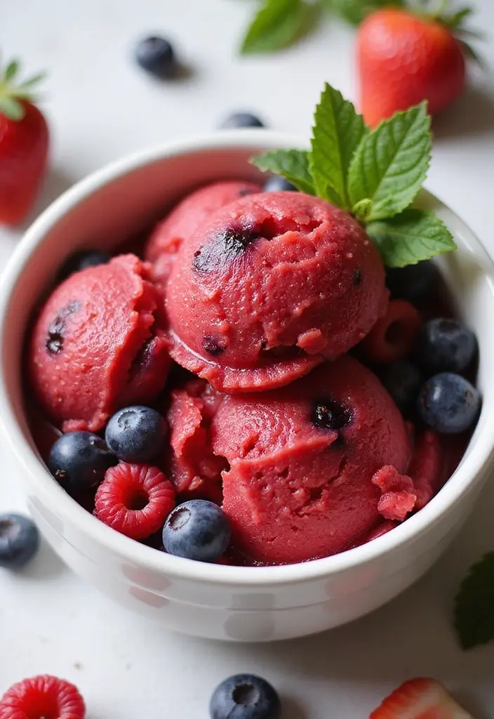 Innovative Ninja Creami Recipes: Vegan Frozen Treats - 2. Refreshing Berry Sorbet
