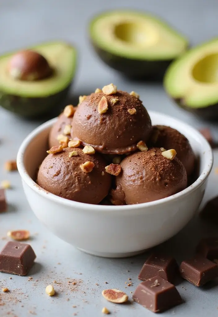 Innovative Ninja Creami Recipes: Vegan Frozen Treats - 3. Chocolate Avocado Frozen Yogurt