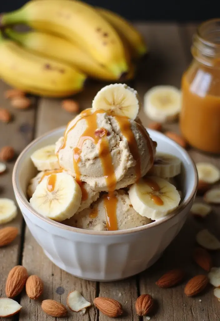 Innovative Ninja Creami Recipes: Vegan Frozen Treats - 4. Nutty Banana Almond Ice Cream
