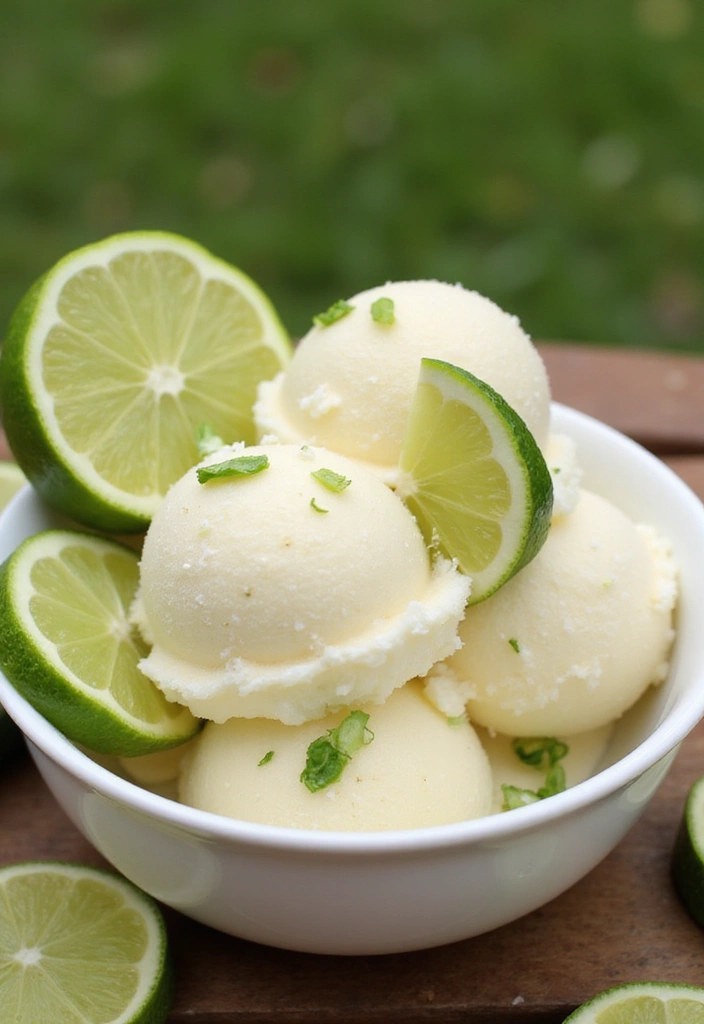 Innovative Ninja Creami Recipes: Vegan Frozen Treats - 9. Zesty Lime Coconut Sorbet