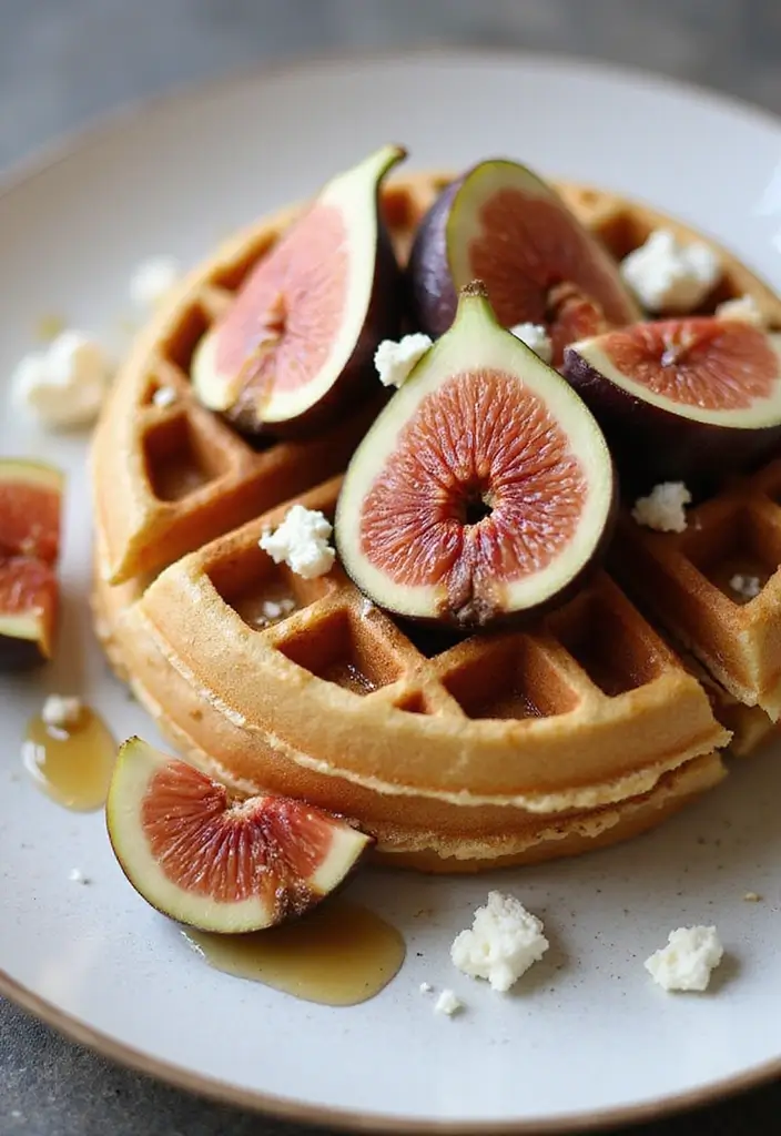 Innovative Waffle Iron Recipes: Beyond Breakfast Waffles - 6. Fig and Goat Cheese Dessert Waffles