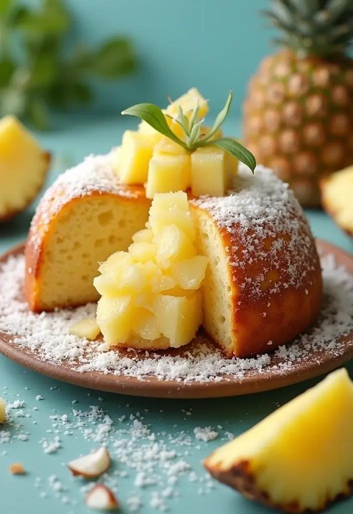 Irresistible Coffee Cake Recipes: Perfect for Morning Coffee Breaks - 7. Coconut Flour Coffee Cake with Pineapple