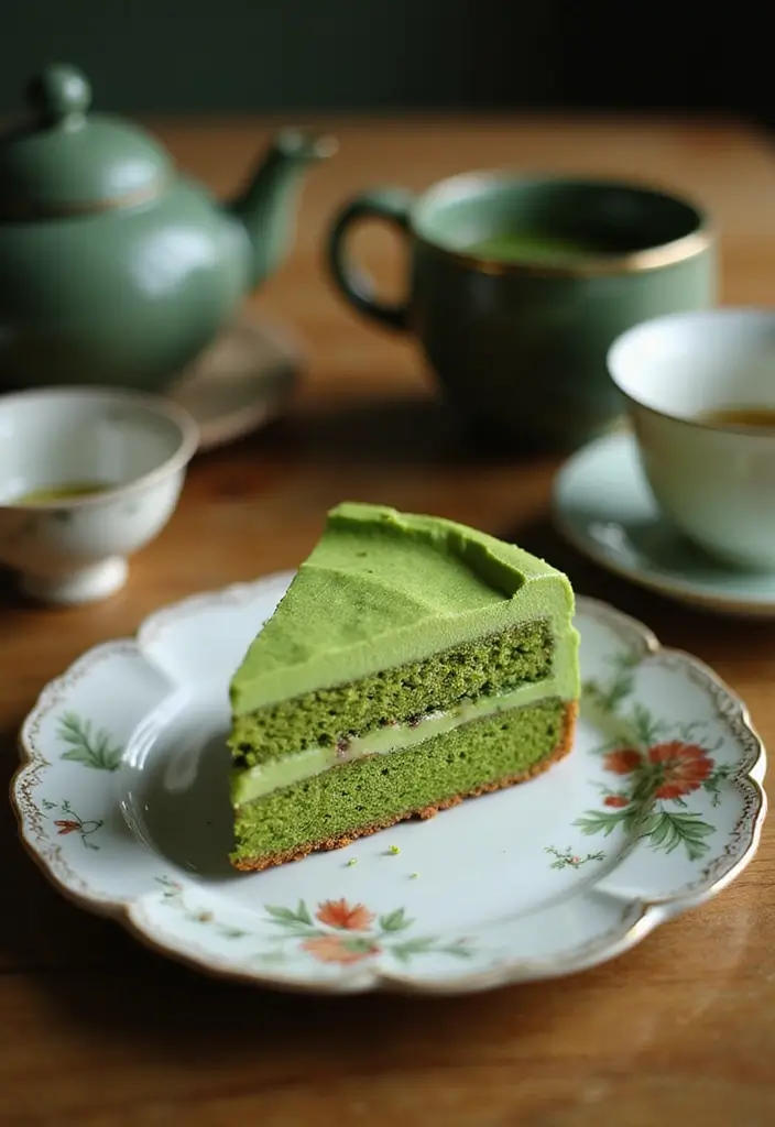 Irresistible Coffee Cake Recipes: Perfect for Morning Coffee Breaks - 8. Matcha Green Tea Gluten-Free Coffee Cake